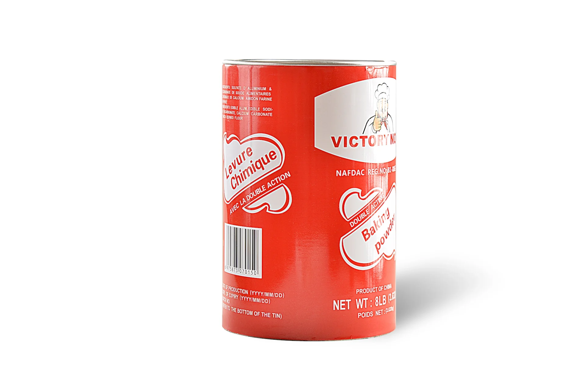 Baking powder metal tin
