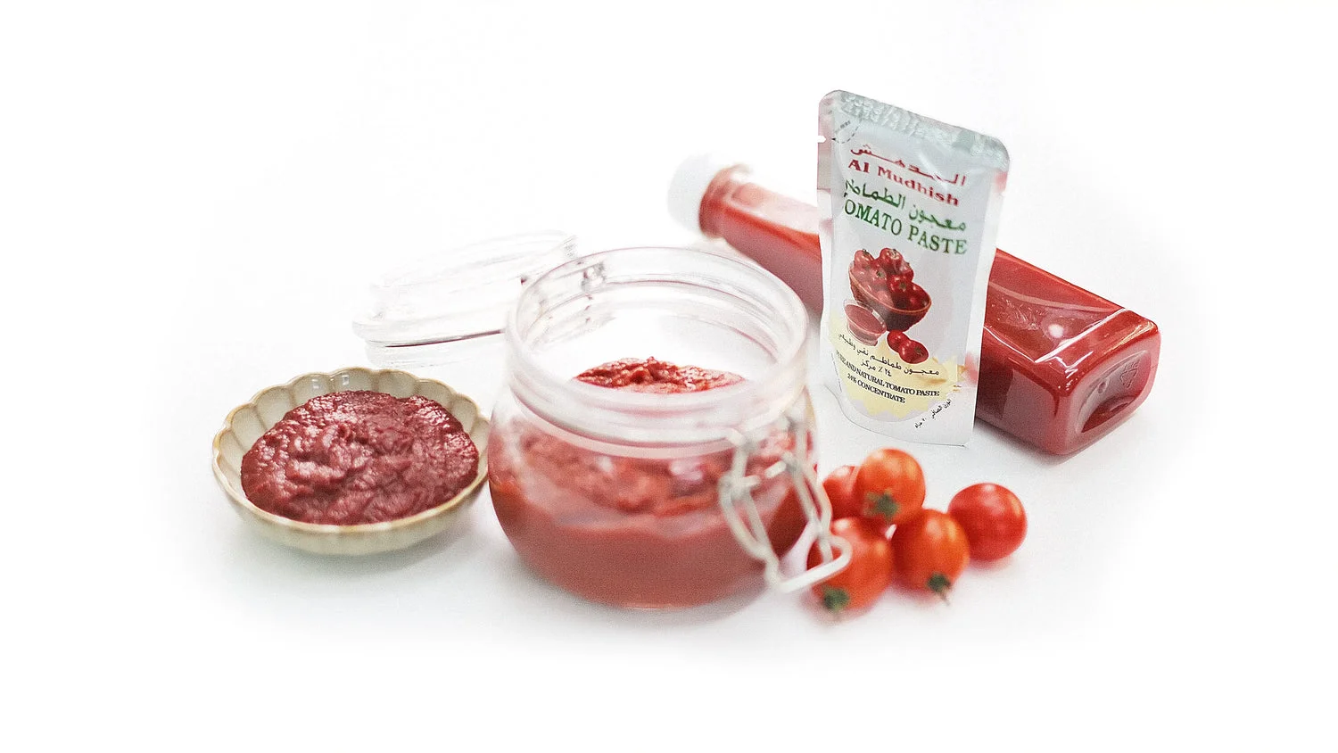 Tomato paste products and packaging options